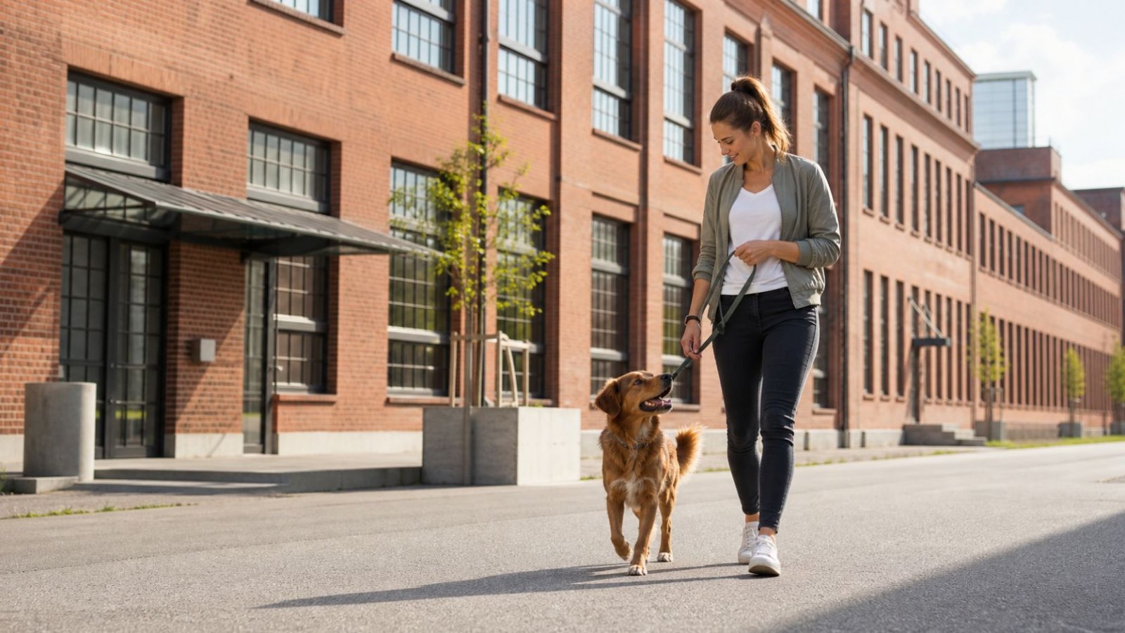 Hundeschule und Mensch-Hund-Coaching Leinenführigkeit im SalamaderAreal Kornwestheim
